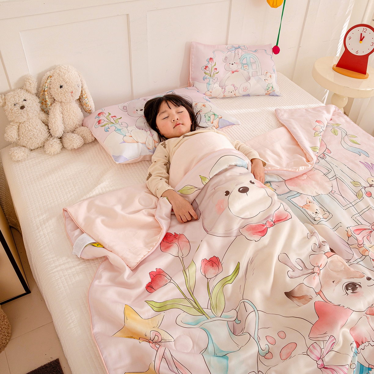 91家纺网 家纺一手货源 找家纺 （总）十九色 2026新款数码印花大版莱赛尔儿童夏被夏凉被