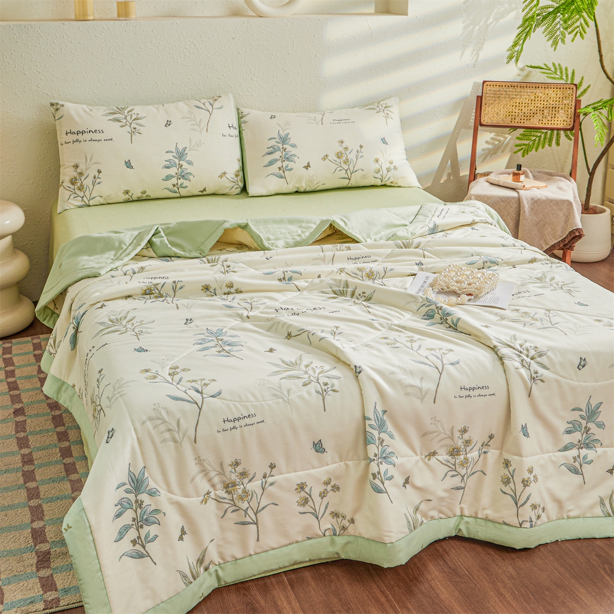 91家纺网 家纺一手货源 找家纺 小禹仔家纺 2026新款A类里外全棉印花棉花夏被 初夏