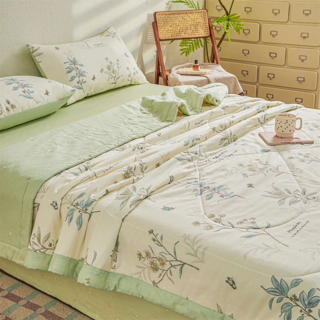 91家纺网 家纺一手货源 找家纺 小禹仔家纺 2026新款A类里外全棉印花棉花夏被 初夏