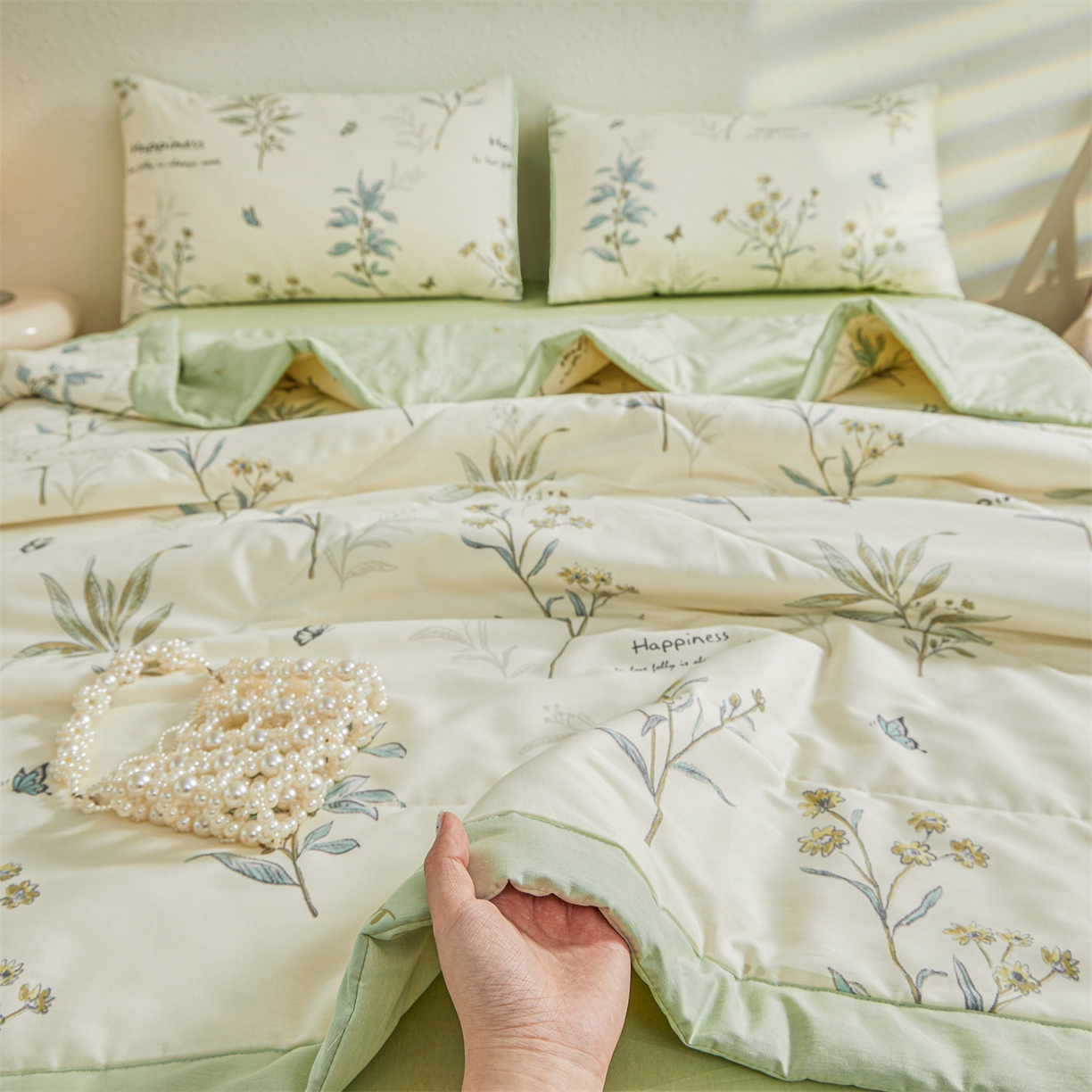 91家纺网 家纺一手货源 找家纺 小禹仔家纺 2026新款A类里外全棉印花棉花夏被 初夏