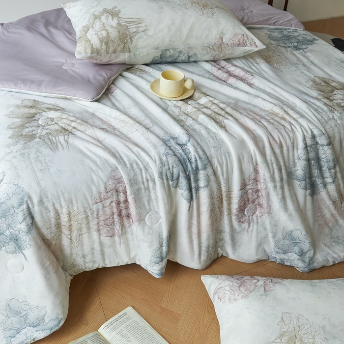 91家纺网 家纺一手货源 找家纺 小禹仔家纺 2026新款针织凉感丝印花夏被夏凉被 时空骑士