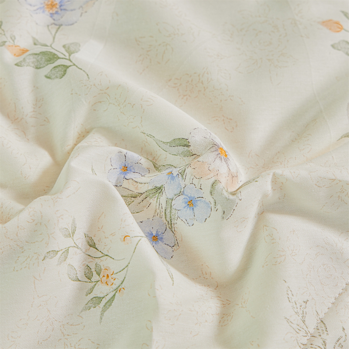 91家纺网 家纺一手货源 找家纺 小禹仔家纺 2026新款A类里外全棉印花棉花夏被 淡紫花瑶