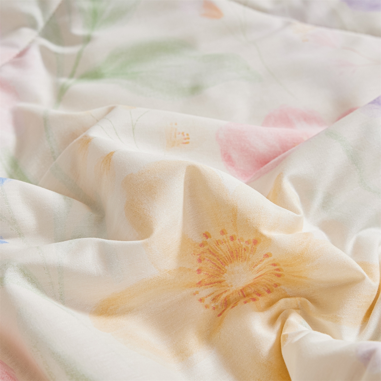 91家纺网 家纺一手货源 找家纺 小禹仔家纺 2026新款A类里外全棉印花棉花夏被 花信风来