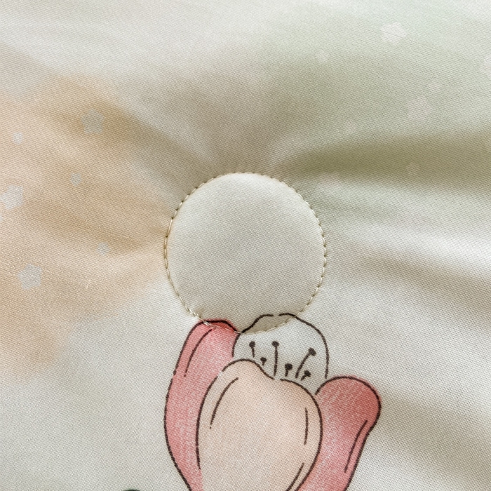 91家纺网 家纺一手货源 找家纺 小禹仔家纺 2026新款针织凉感丝印花夏被夏凉被 夏花绿