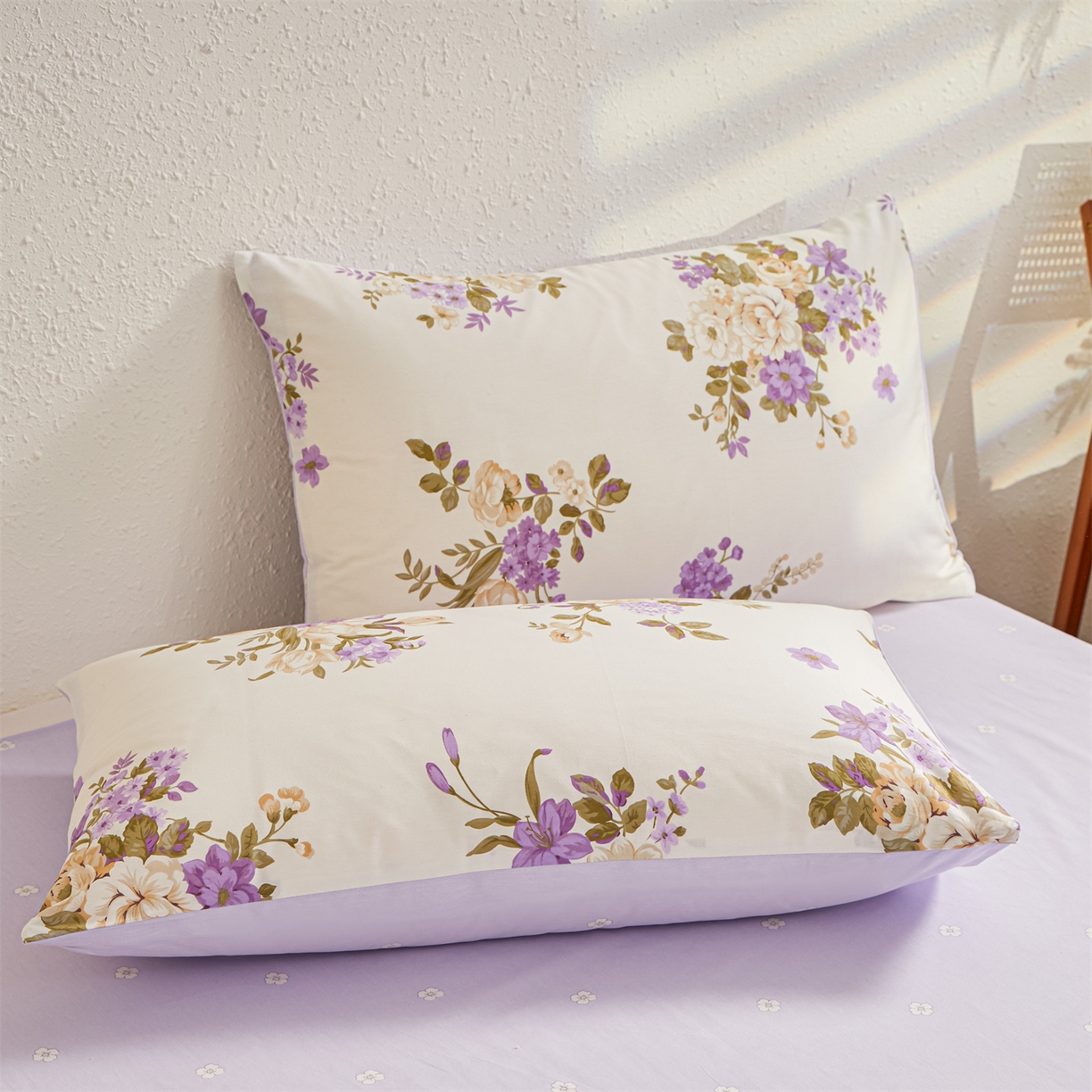 91家纺网 家纺一手货源 找家纺 小禹仔家纺 2026新款A类里外全棉印花棉花夏被 花紫悦颜