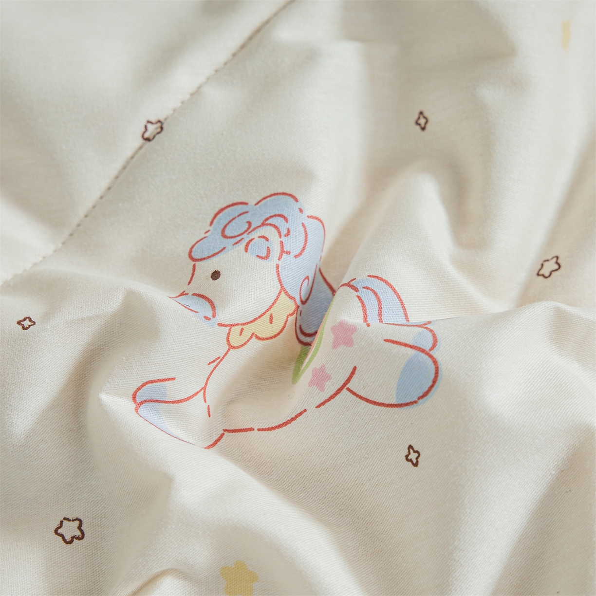 91家纺网 家纺一手货源 找家纺 小禹仔家纺 2026新款A类里外全棉印花棉花夏被 幻角星屿