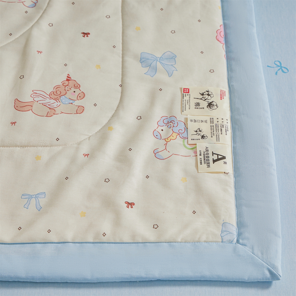 91家纺网 家纺一手货源 找家纺 小禹仔家纺 2026新款A类里外全棉印花棉花夏被 幻角星屿