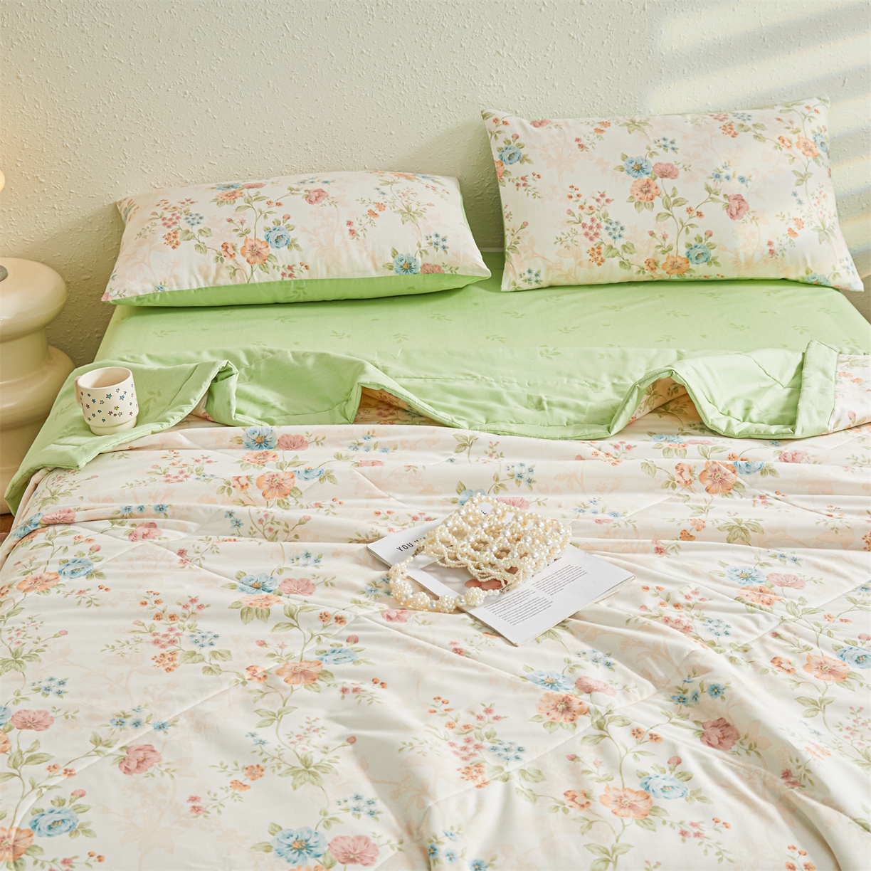 91家纺网 家纺一手货源 找家纺 小禹仔家纺 2026新款A类里外全棉印花棉花夏被 旷野风眠