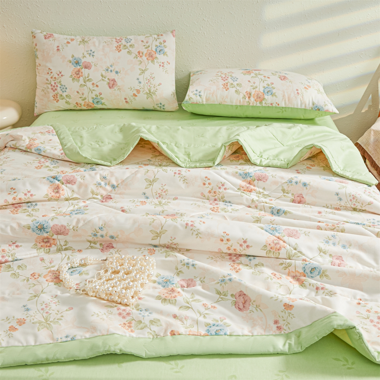 91家纺网 家纺一手货源 找家纺 小禹仔家纺 2026新款A类里外全棉印花棉花夏被 旷野风眠