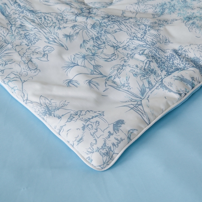 91家纺网 家纺一手货源 找家纺 小禹仔家纺 2026新款针织凉感丝印花夏被夏凉被 印象派兰