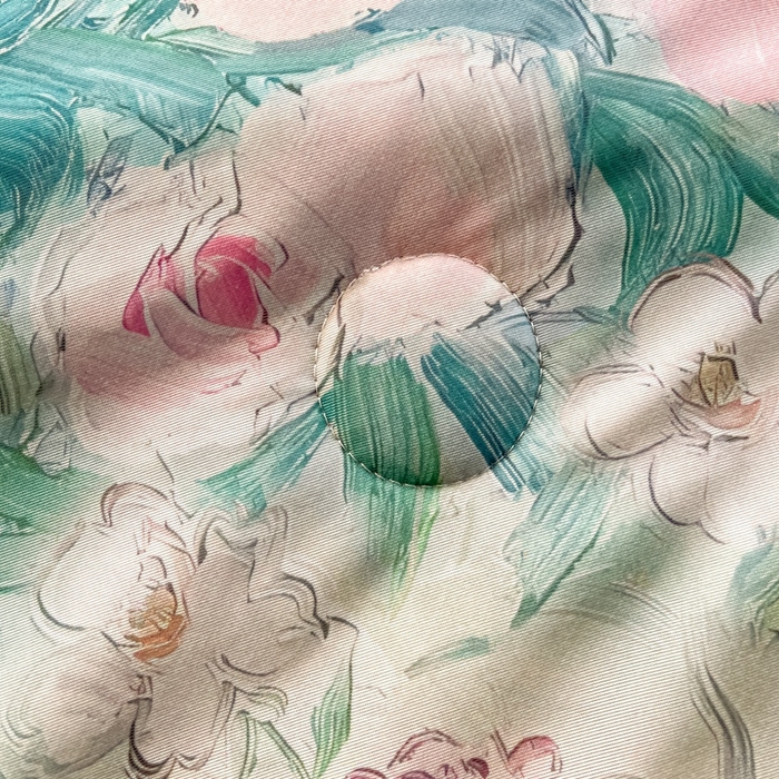 91家纺网 家纺一手货源 找家纺 小禹仔家纺 2026新款针织凉感丝印花夏被夏凉被 郁情粉