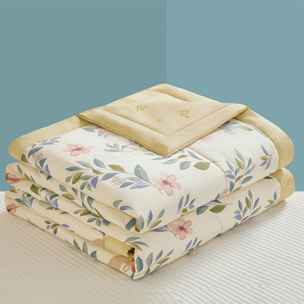 91家纺网 家纺一手货源 找家纺 小禹仔家纺 2026新款A类里外全棉印花棉花夏被 轻纱漫舞