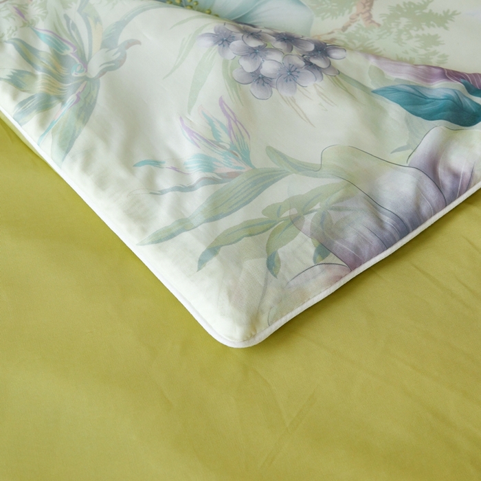 91家纺网 家纺一手货源 找家纺 小禹仔家纺 2026新款针织凉感丝印花夏被夏凉被 醉竹颜黄