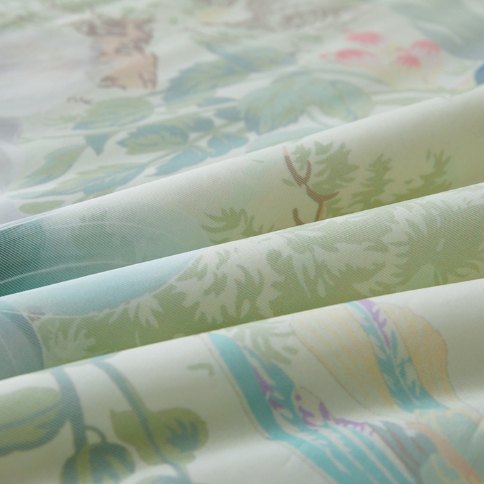 91家纺网 家纺一手货源 找家纺 小禹仔家纺 2026新款针织凉感丝印花夏被夏凉被 醉竹颜黄