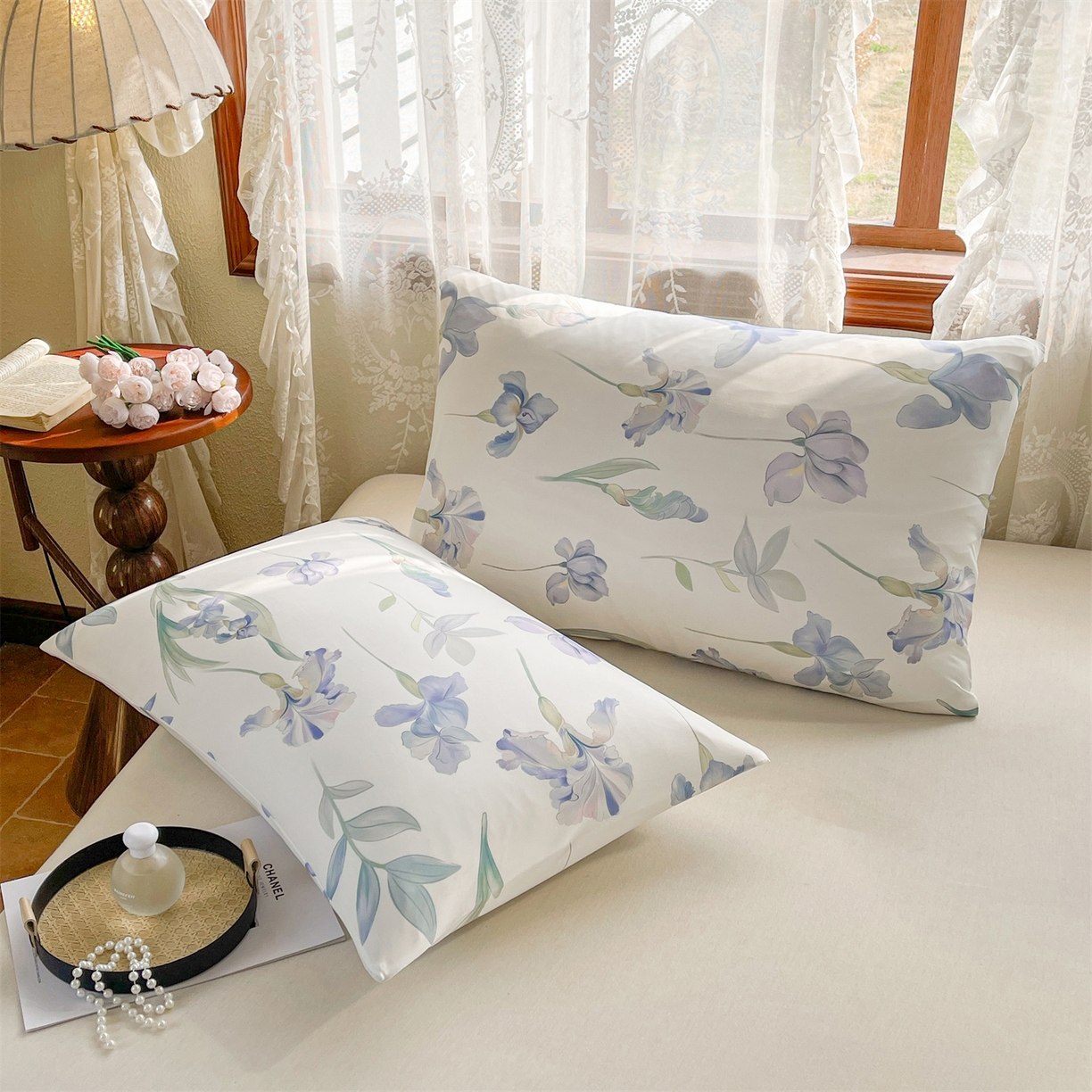 91家纺网 家纺一手货源 找家纺 小禹仔家纺 2026新款针织凉感丝印花夏被夏凉被 鸢尾雾影