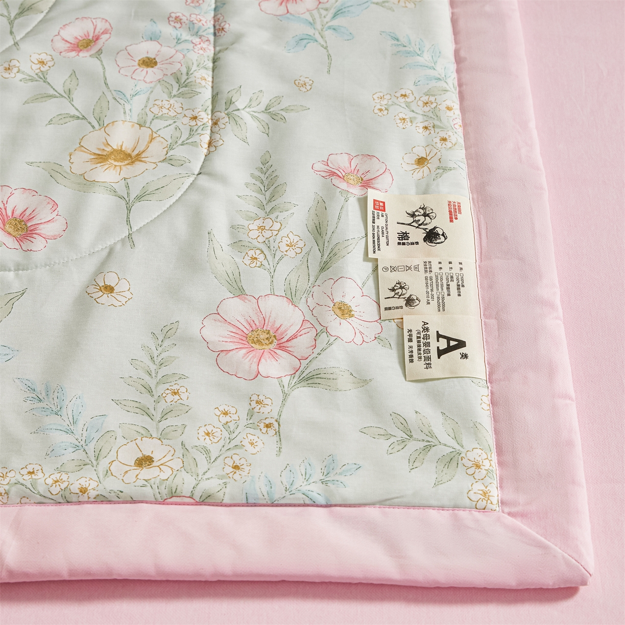 91家纺网 家纺一手货源 找家纺 小禹仔家纺 2026新款A类里外全棉印花棉花夏被 清露花语