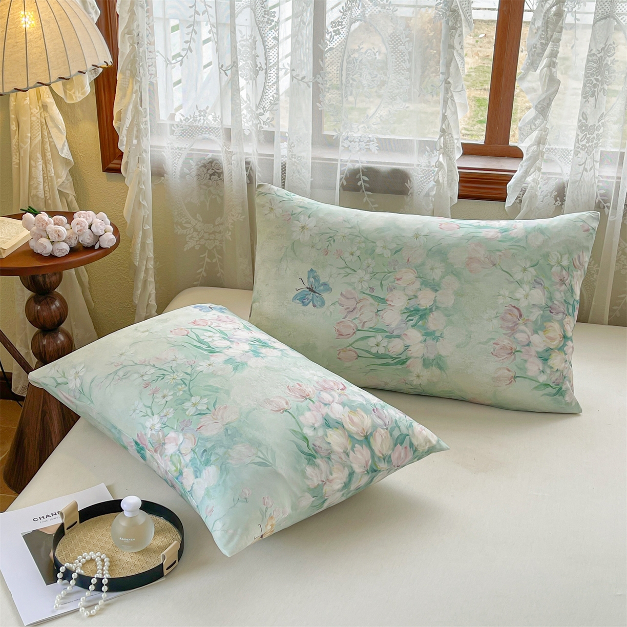 91家纺网 家纺一手货源 找家纺 小禹仔家纺 2026新款针织凉感丝印花夏被夏凉被 晨露郁金绿