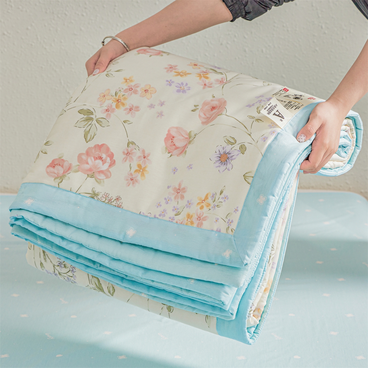 91家纺网 家纺一手货源 找家纺 小禹仔家纺 2026新款A类里外全棉印花棉花夏被 时夏