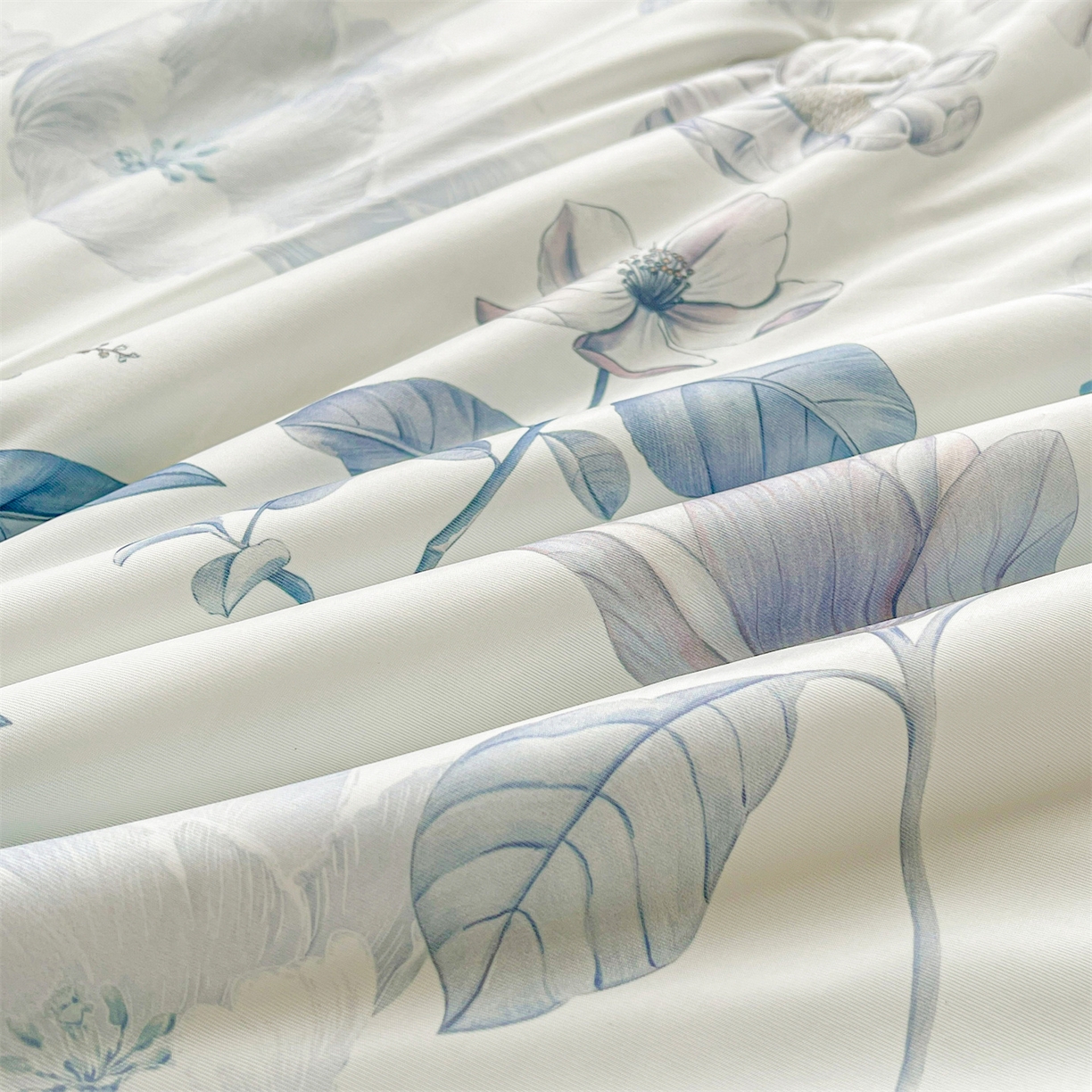 91家纺网 家纺一手货源 找家纺 小禹仔家纺 2026新款针织凉感丝印花夏被夏凉被 流香紫灰