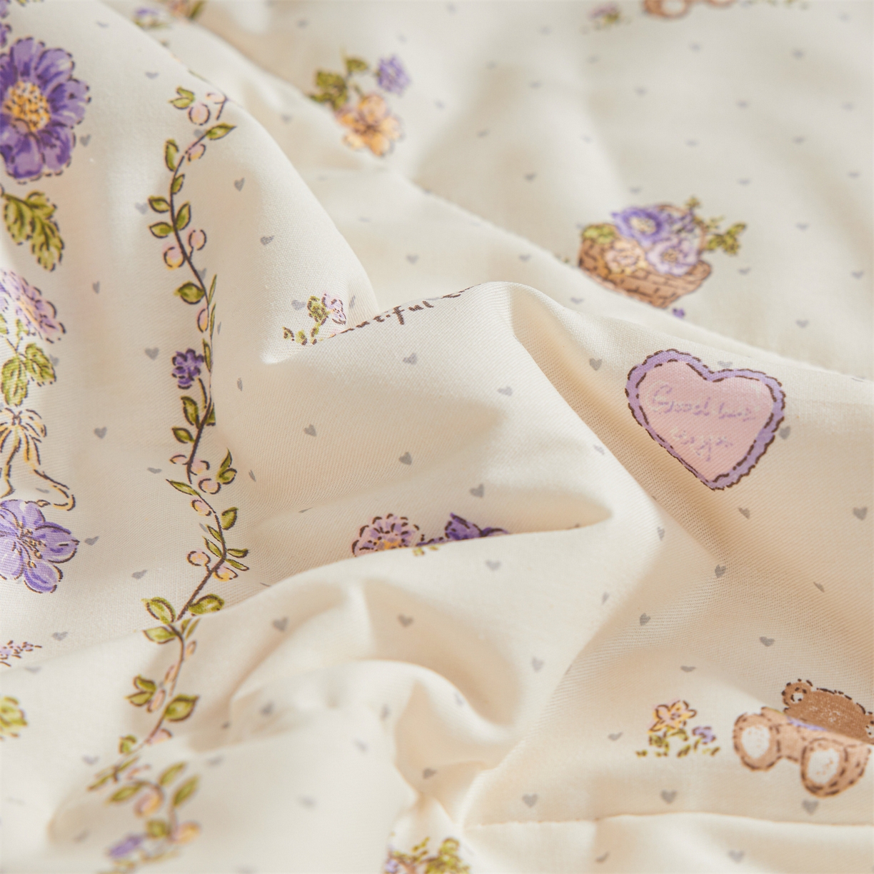 91家纺网 家纺一手货源 找家纺 小禹仔家纺 2026新款A类里外全棉印花棉花夏被 田园乐宠