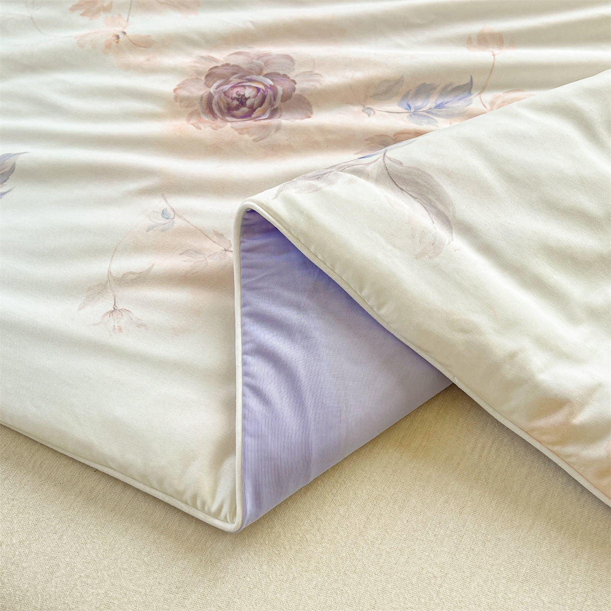 91家纺网 家纺一手货源 找家纺 小禹仔家纺 2026新款针织凉感丝印花夏被夏凉被 梦婷粉