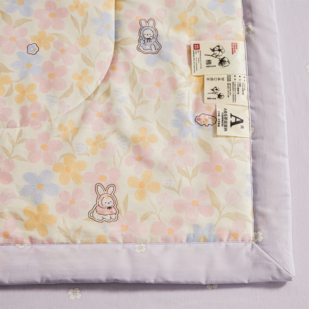 91家纺网 家纺一手货源 找家纺 小禹仔家纺 2026新款A类里外全棉印花棉花夏被 许愿兔