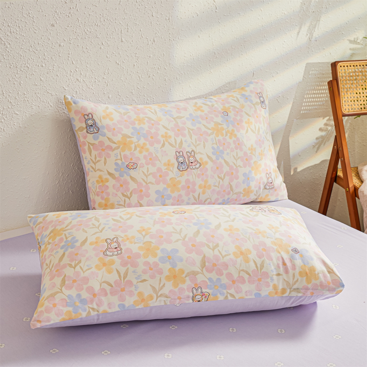 91家纺网 家纺一手货源 找家纺 小禹仔家纺 2026新款A类里外全棉印花棉花夏被 许愿兔