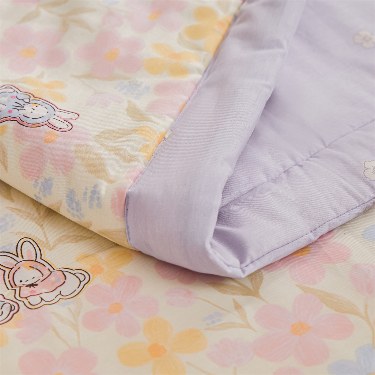 91家纺网 家纺一手货源 找家纺 小禹仔家纺 2026新款A类里外全棉印花棉花夏被 许愿兔