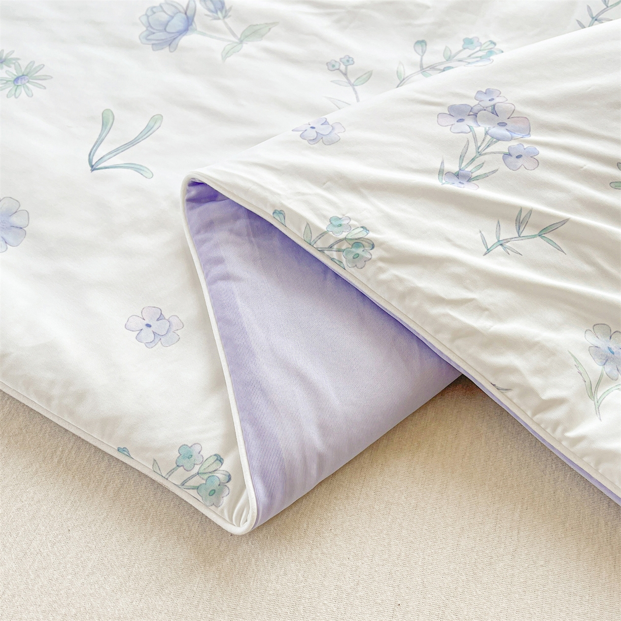 91家纺网 家纺一手货源 找家纺 小禹仔家纺 2026新款针织凉感丝印花夏被夏凉被 木兰兰