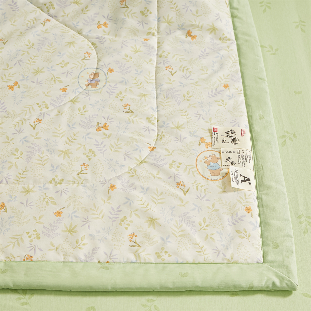 91家纺网 家纺一手货源 找家纺 小禹仔家纺 2026新款A类里外全棉印花棉花夏被 叶间熊踪