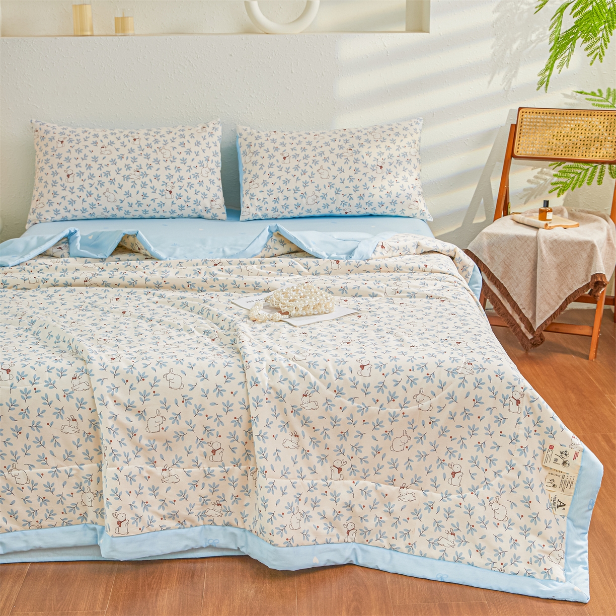 91家纺网 家纺一手货源 找家纺 小禹仔家纺 2026新款A类里外全棉印花棉花夏被 云海茫茫