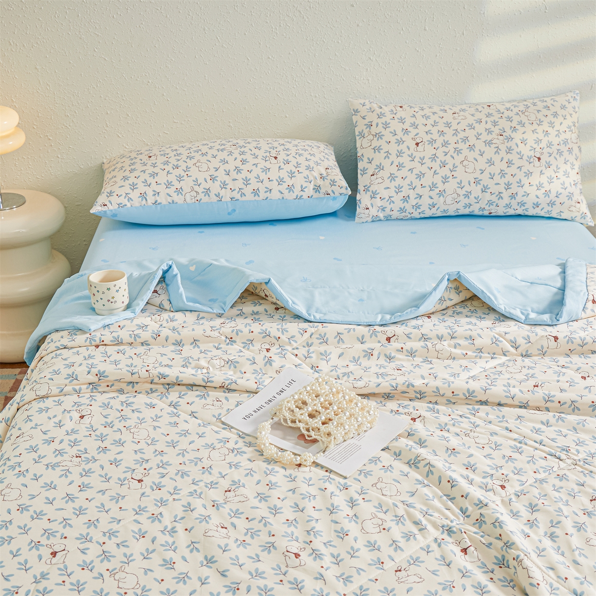 91家纺网 家纺一手货源 找家纺 小禹仔家纺 2026新款A类里外全棉印花棉花夏被 云海茫茫