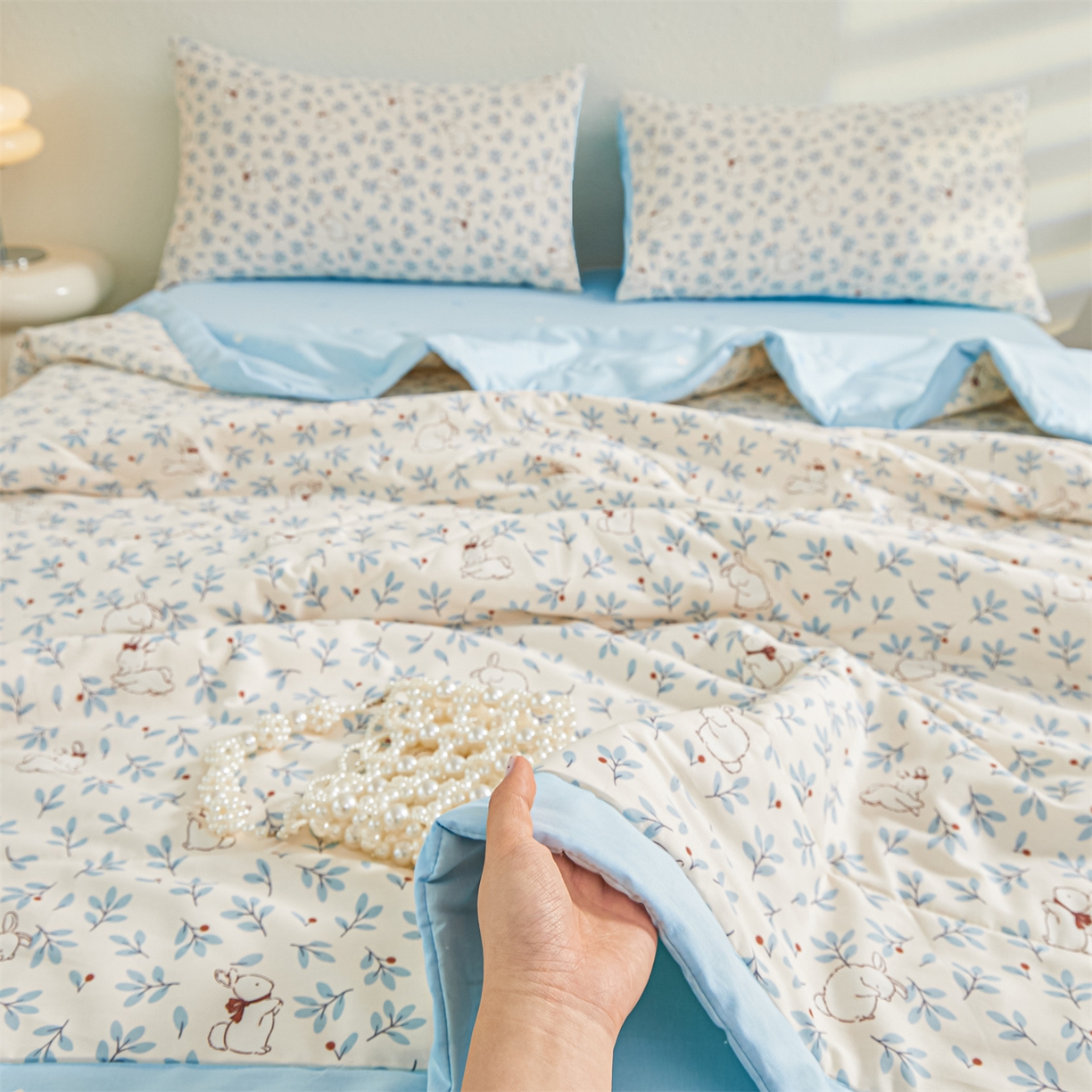 91家纺网 家纺一手货源 找家纺 小禹仔家纺 2026新款A类里外全棉印花棉花夏被 云海茫茫