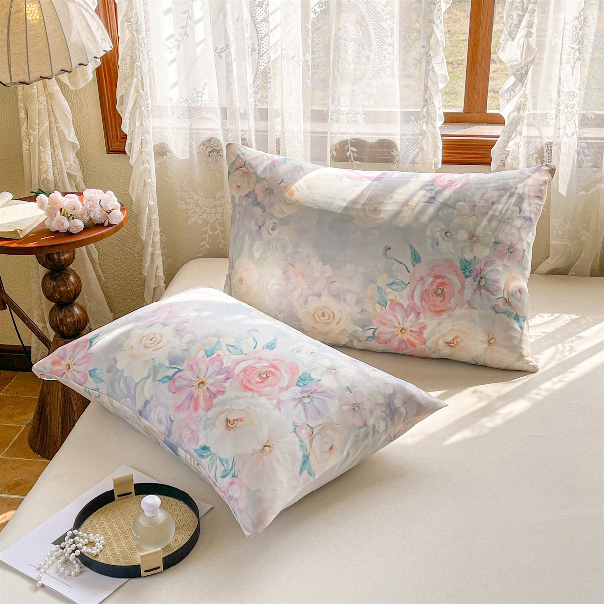 91家纺网 家纺一手货源 找家纺 小禹仔家纺 2026新款针织凉感丝印花夏被夏凉被 诗柔紫