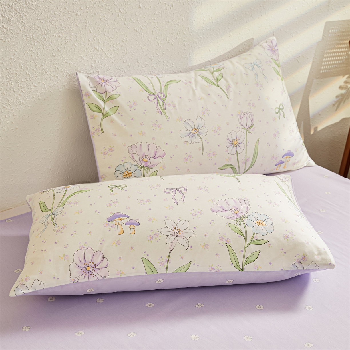 91家纺网 家纺一手货源 找家纺 小禹仔家纺 2026新款A类里外全棉印花棉花夏被 紫花轻语