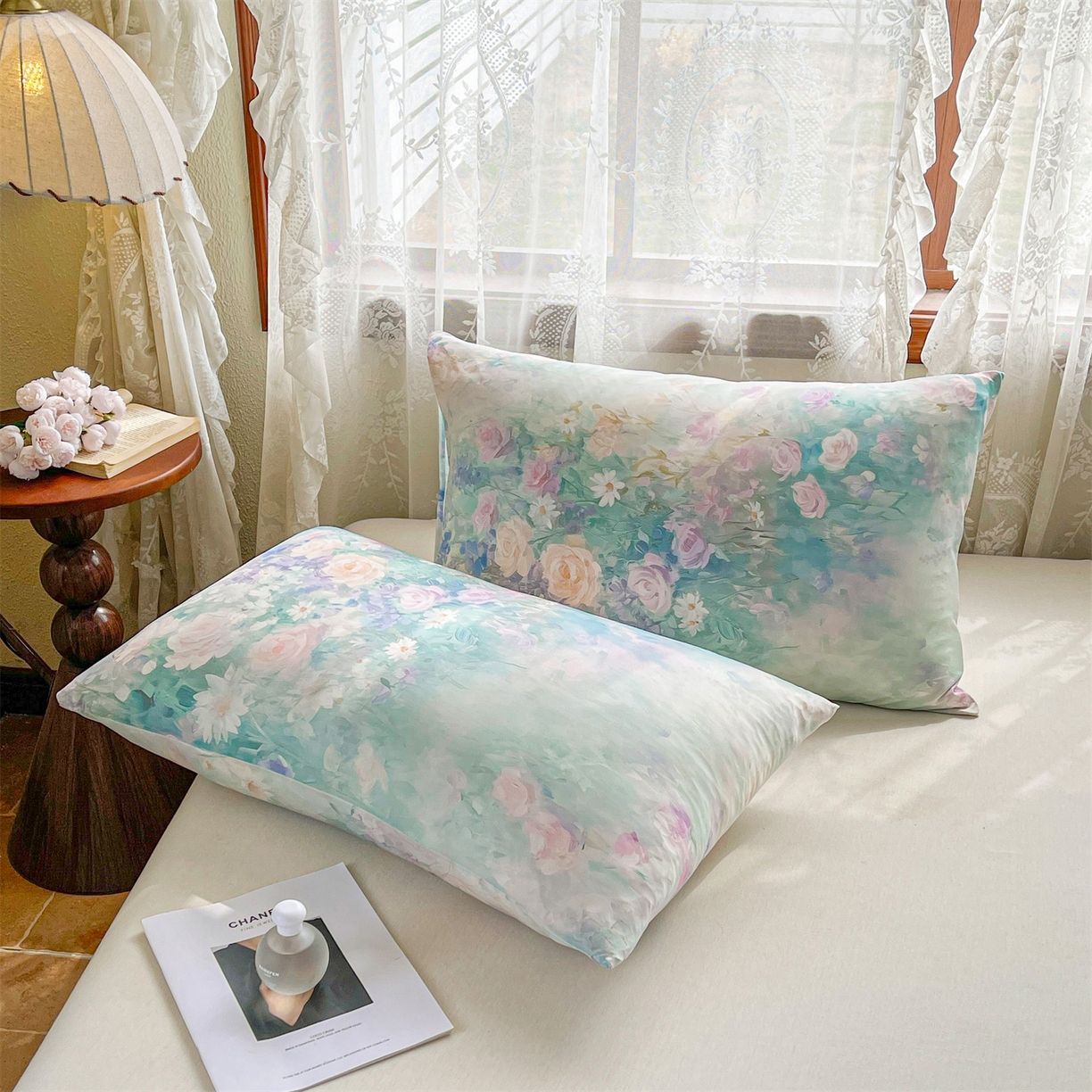 91家纺网 家纺一手货源 找家纺 小禹仔家纺 2026新款针织凉感丝印花夏被夏凉被 香蜜如霜绿