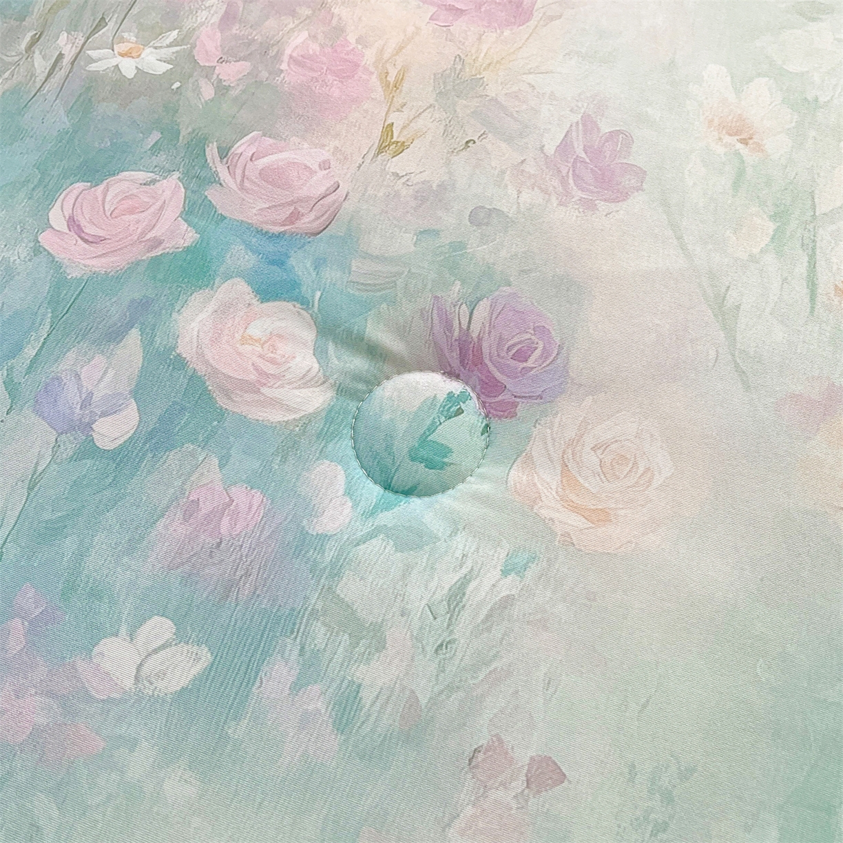 91家纺网 家纺一手货源 找家纺 小禹仔家纺 2026新款针织凉感丝印花夏被夏凉被 香蜜如霜绿