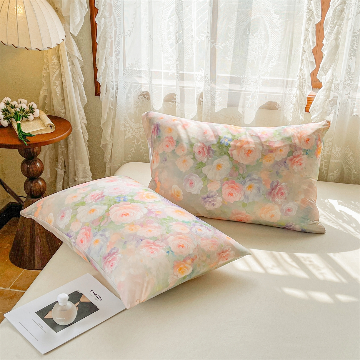 91家纺网 家纺一手货源 找家纺 小禹仔家纺 2026新款针织凉感丝印花夏被夏凉被 叶初粉