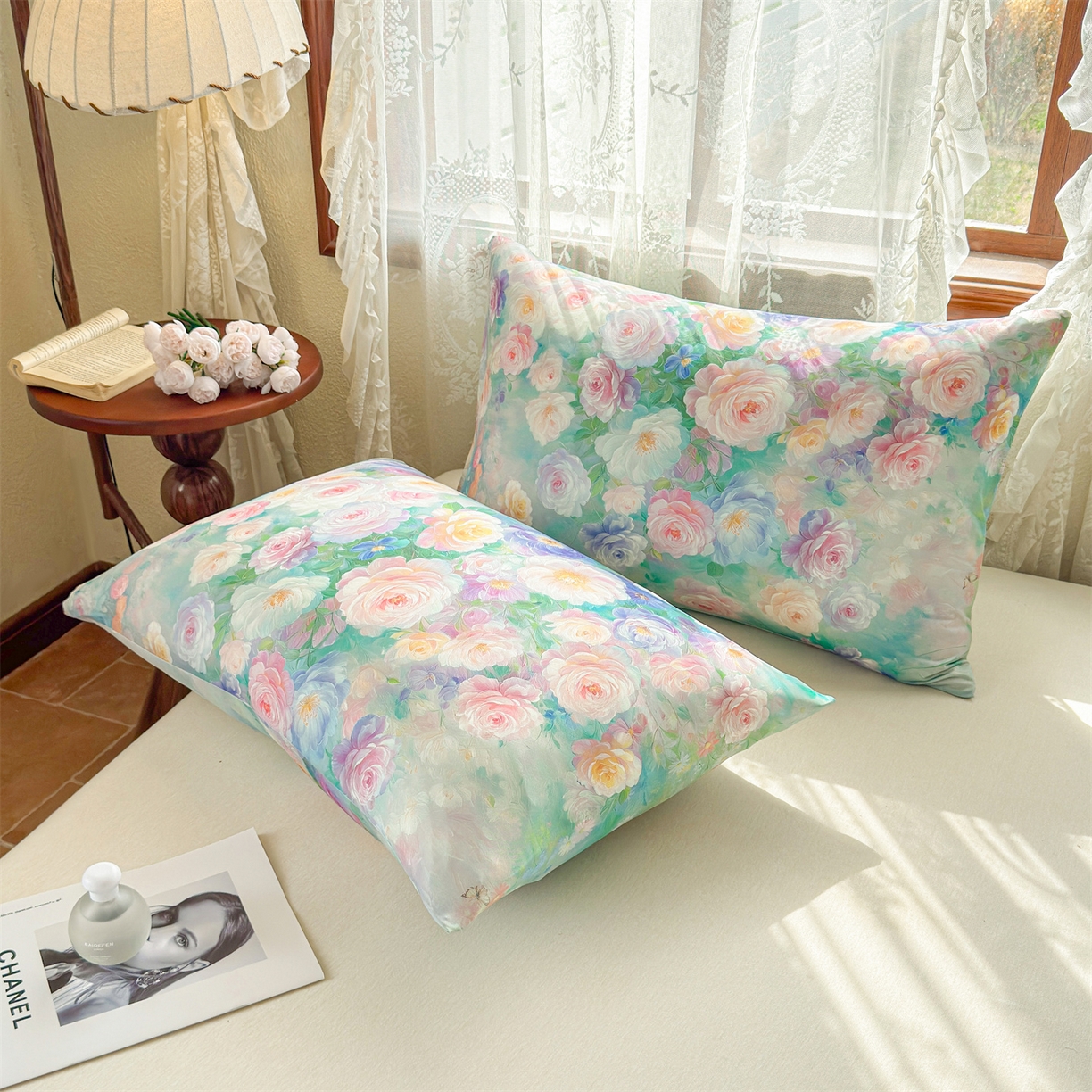 91家纺网 家纺一手货源 找家纺 小禹仔家纺 2026新款针织凉感丝印花夏被夏凉被 叶初绿