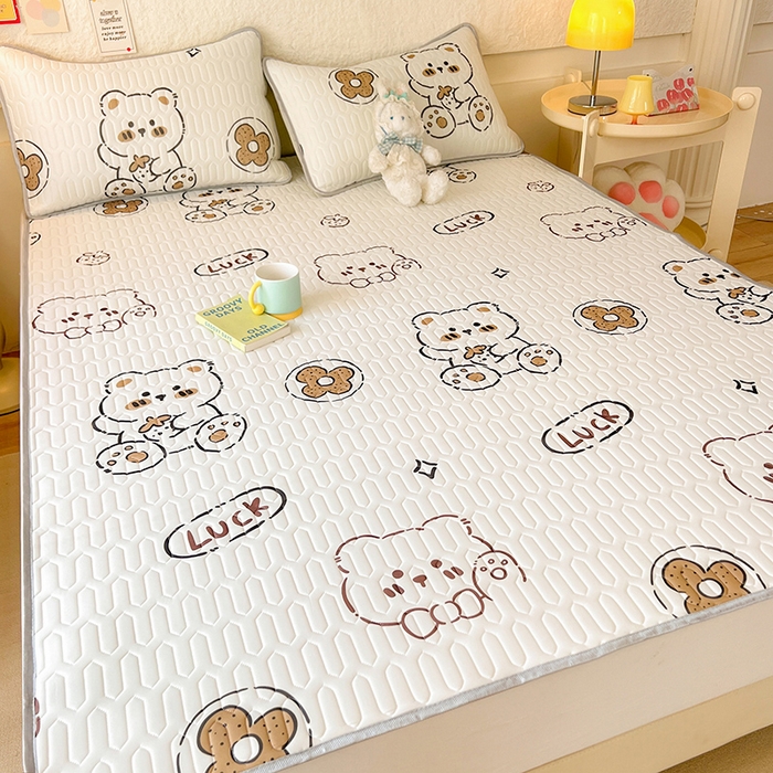 91家纺网 家纺一手货源 找家纺 （总）518家纺 2026新款凉感冰丝裸睡乳胶凉席系列平铺款凉席席子