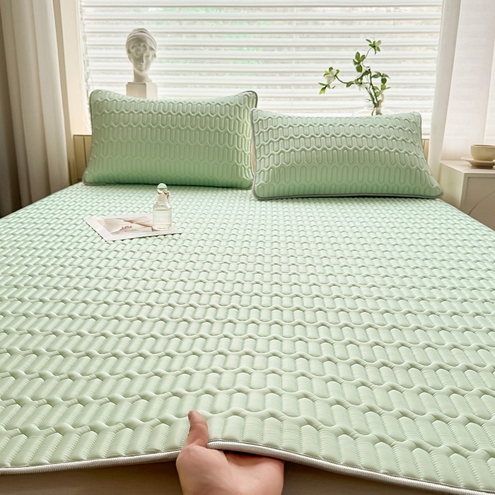 91家纺网 家纺一手货源 找家纺 （总）518家纺 2026新款凉感冰丝裸睡乳胶凉席系列平铺款凉席席子