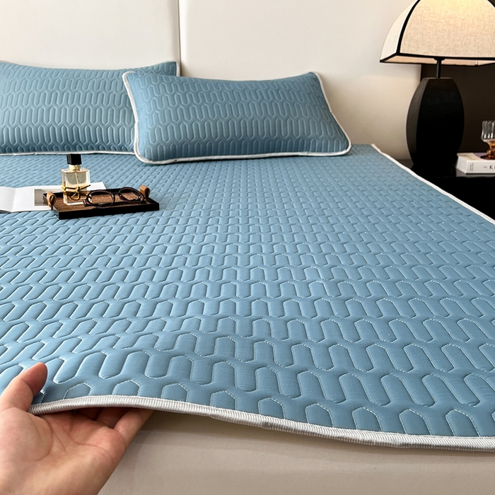 91家纺网 家纺一手货源 找家纺 （总）518家纺 2026新款凉感冰丝裸睡乳胶凉席系列平铺款凉席席子