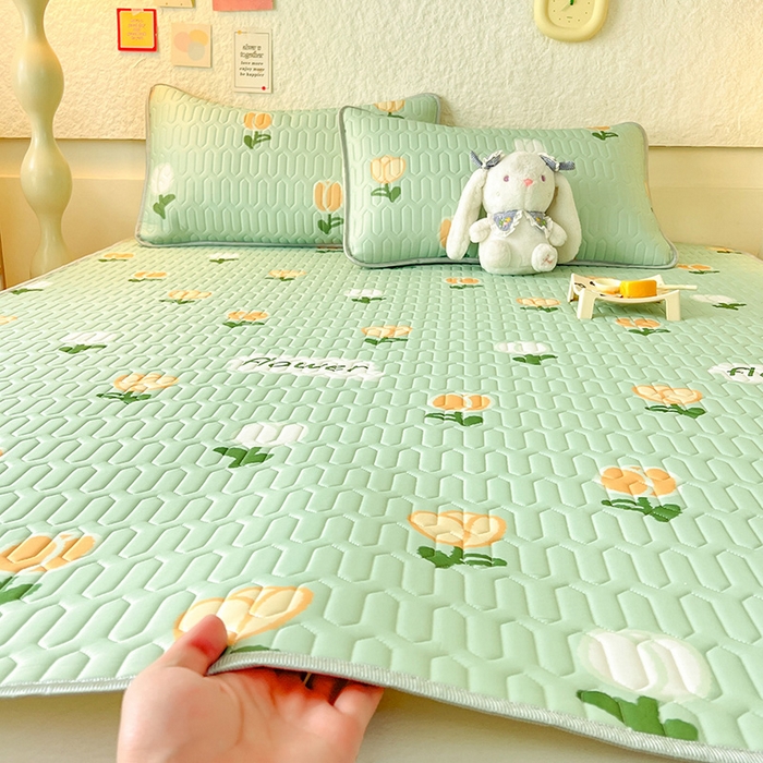 91家纺网 家纺一手货源 找家纺 （总）518家纺 2026新款凉感冰丝裸睡乳胶凉席系列平铺款凉席席子