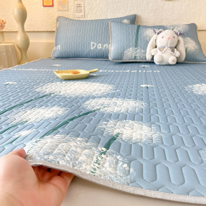 91家纺网 家纺一手货源 找家纺 （总）518家纺 2026新款凉感冰丝裸睡乳胶凉席系列平铺款凉席席子