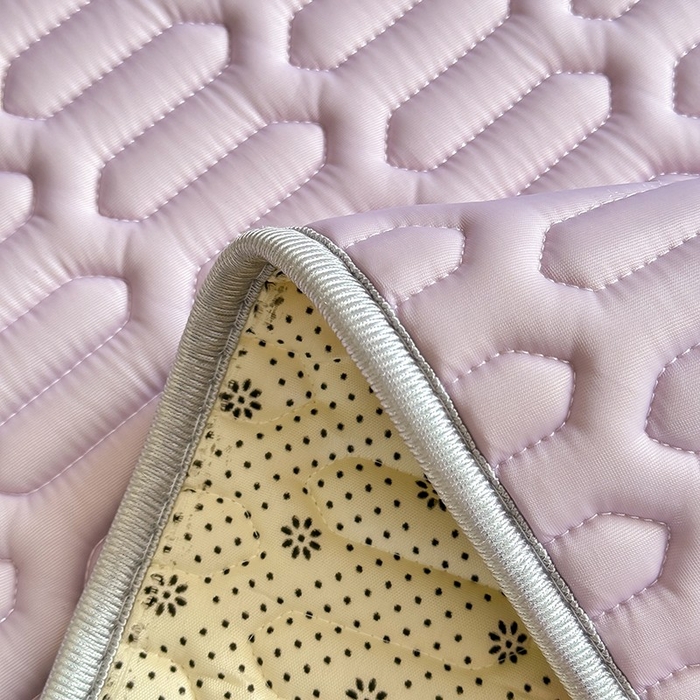 91家纺网 家纺一手货源 找家纺 518家纺 2026新款凉感冰丝裸睡乳胶凉席系列平铺款凉席席子 香芋紫