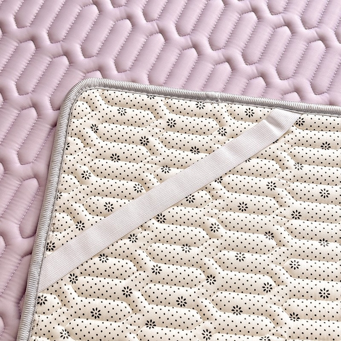 91家纺网 家纺一手货源 找家纺 518家纺 2026新款凉感冰丝裸睡乳胶凉席系列平铺款凉席席子 香芋紫