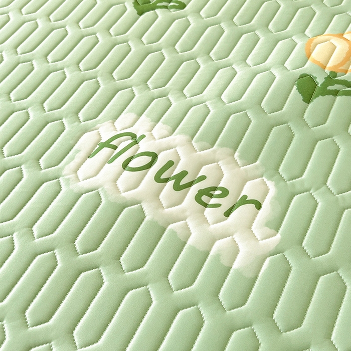 91家纺网 家纺一手货源 找家纺 518家纺 2026新款凉感冰丝裸睡乳胶凉席系列平铺款凉席席子 郁金香