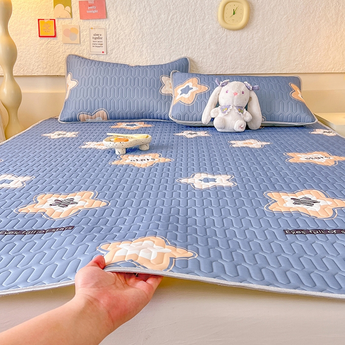 518家纺 2026新款凉感冰丝裸睡乳胶凉席系列平铺款凉席席子 星星假日