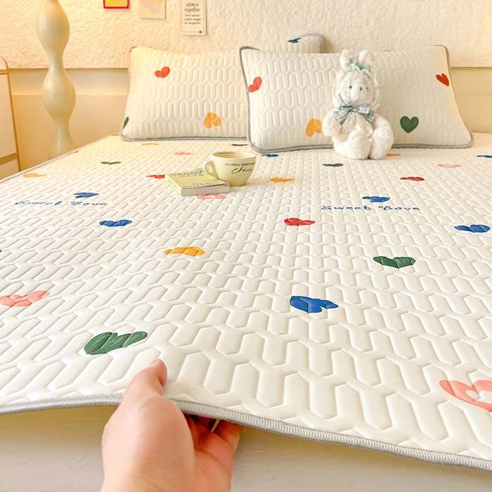 518家纺 2026新款凉感冰丝裸睡乳胶凉席系列平铺款凉席席子 遇见