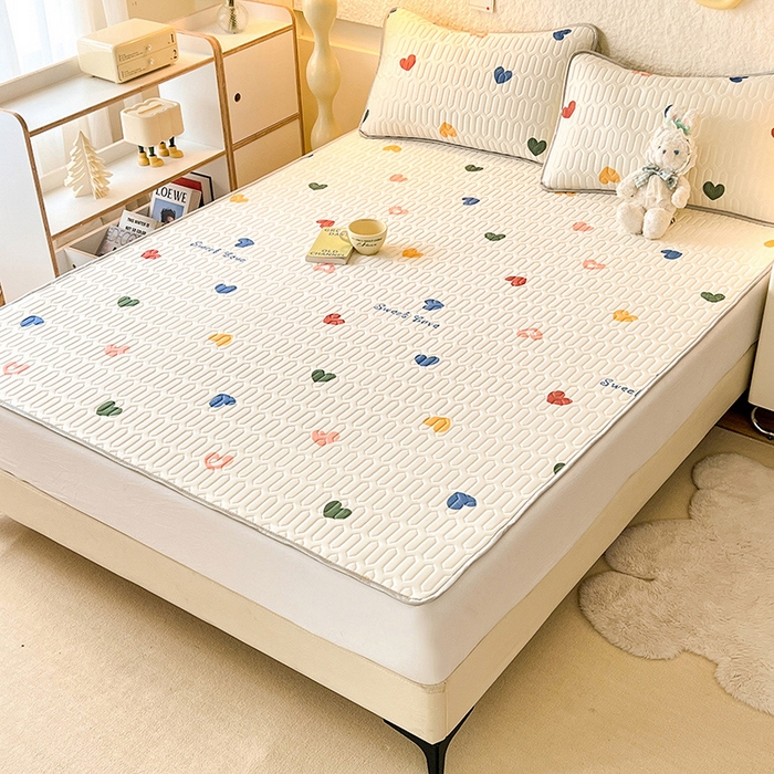 91家纺网 家纺一手货源 找家纺 518家纺 2026新款凉感冰丝裸睡乳胶凉席系列平铺款凉席席子 遇见